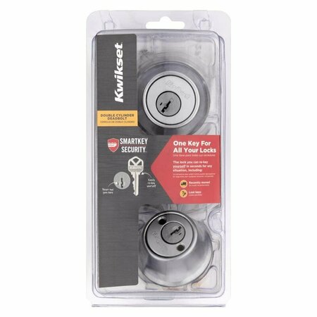 KWIKSET DOUBLE CYLINDER DEADBOLT S-CRM 96650-511